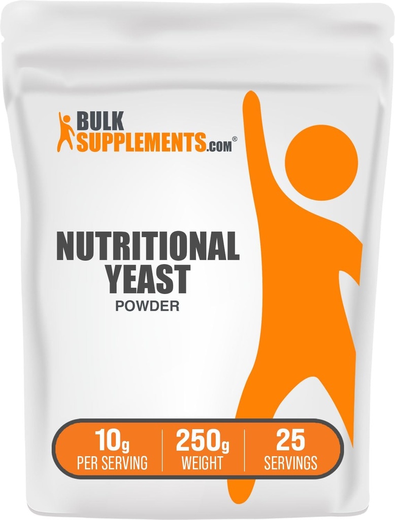 BulkSupplements.com Nutritional Yeast Powder - Superfood Superfood Supplement, kanssa Essential B-vitamiinit, Ravintolisät - Vegan & Gluteeniton, 10g per tarjoilu, 250g (8,8 oz) (Pakkaus 1)
