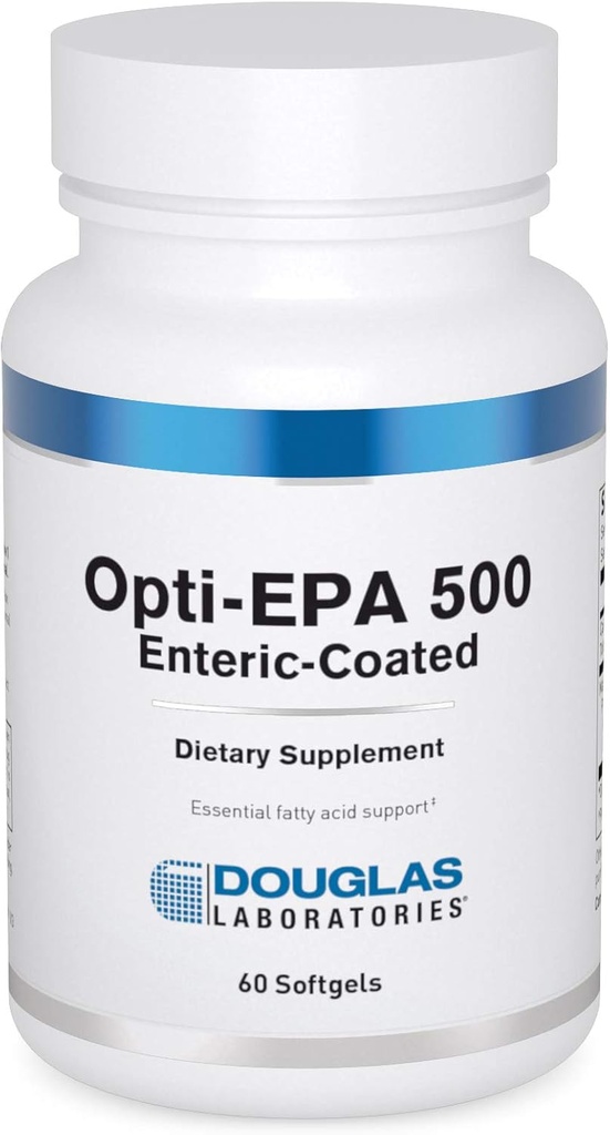 Douglas Laboratories Opti-EPA 500 | Enteric-Coated för att stödja hjärna, ögon, graviditet och hjärt-kärlhälsa | 60 Softgels