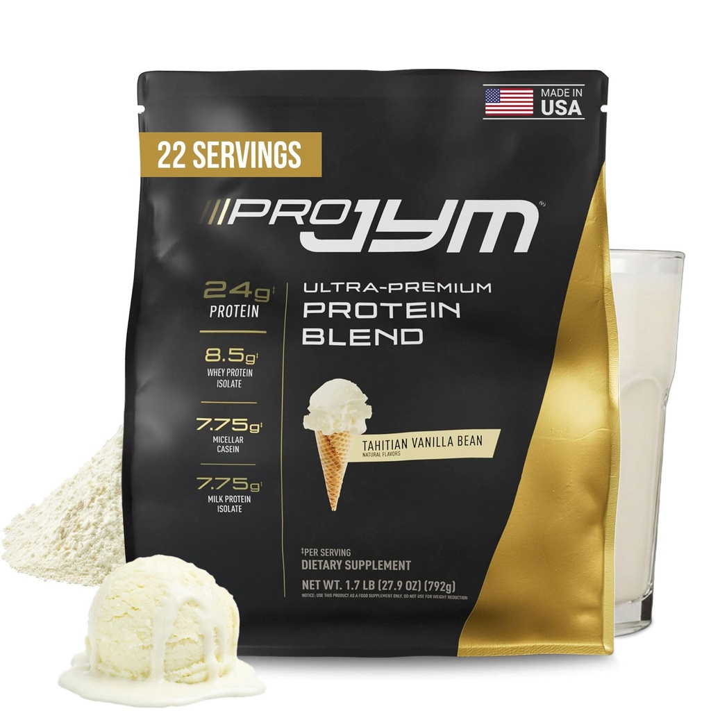 JYM Supplement Science Pro JYM Tahitian Vanilla Protein Powder - Whey Protein Isolates, Kaseiini, & Milk Protein, Lean Muscle Building for Men & Women, 22 Tarjoukset