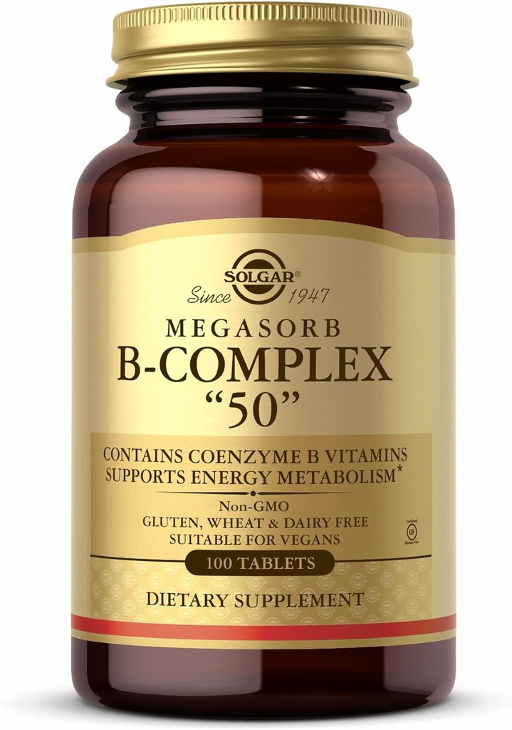 Solgar - Megasorb B-Complex "50," 100 tablettia