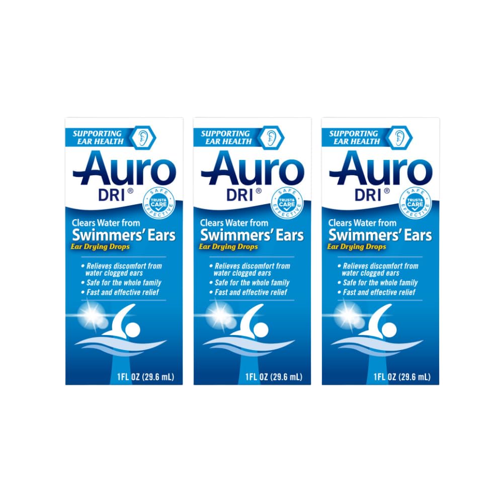 Auro-Dri Korvan vedenpoistoapu, auttaa uimareita Korva, 1 Fl Oz (paketti 3)