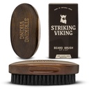 Striking Viking Beard Harja miesten - 4,3 tuuman pyökki puu kahva, ruskea - Karju bristle parta harja, Travel Size Detangler & Staattinen reduktori