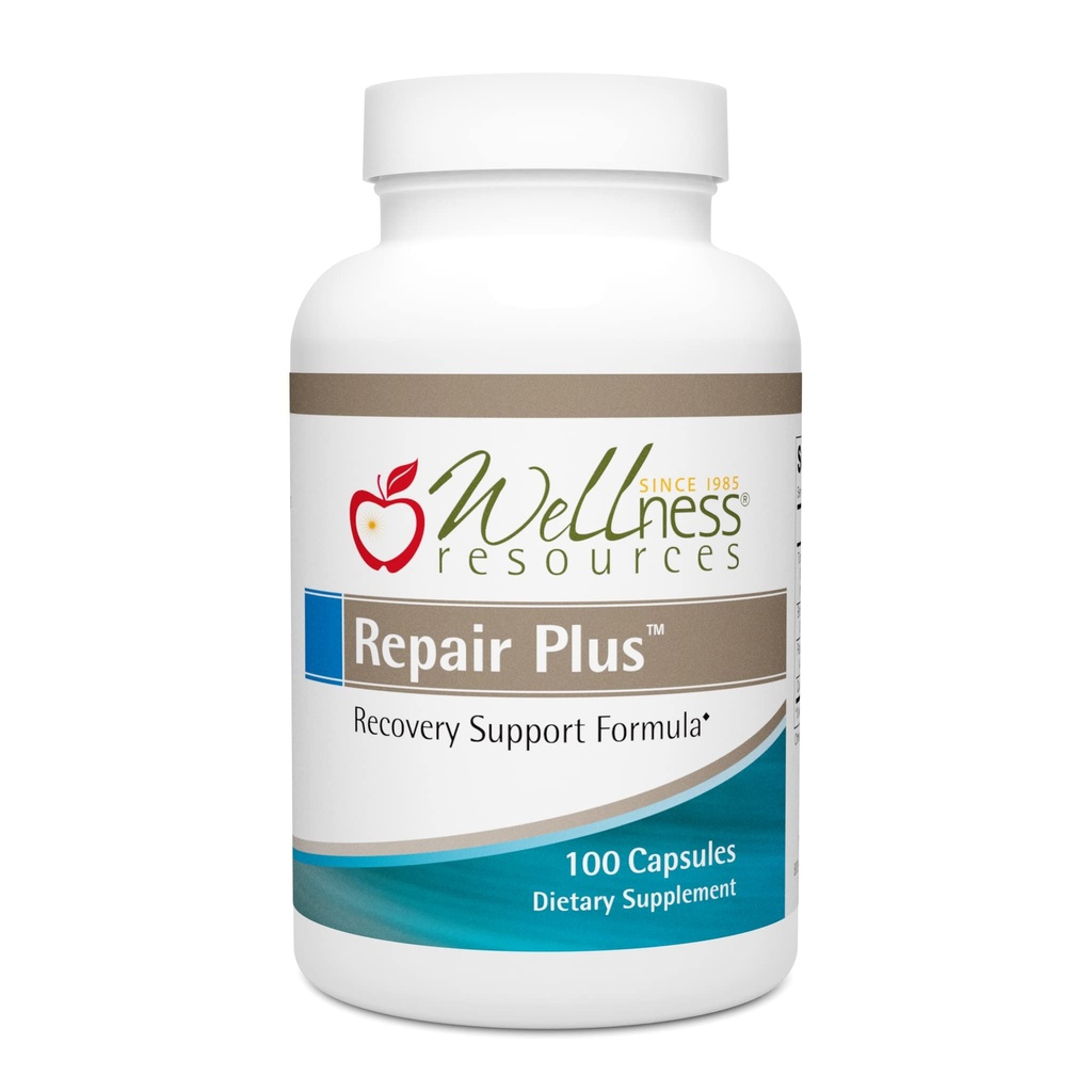 Repair Plus med TurmiPure Gold Turmeric (Curcumin) med Quercetin och Proteolytic Enzymes Bromelain och Papain. för reparation, återhämtning, Tissue Health och Inflammation (100 kapslar)