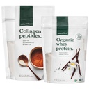 Natural Force Clean, Grass Fed Collagen Peptides + Vanilla Organic Whey Protein Bundle ... Organic, Non GMO Whey Protein & Hydrolysed tyyppi I ja III Collagen 14.3 Ounce Bag ja 11.7 Ounce Bag