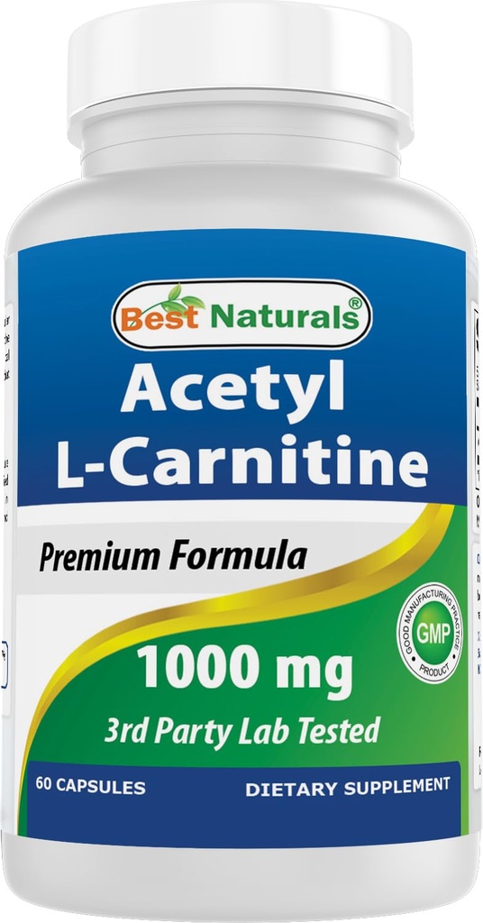 Best Naturals Acetyl L-karnitiini 1000 mg kapseli, 60