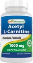 Bästa Naturals Acetyl L-Carnitine 1000mg kapsel, 60 greve