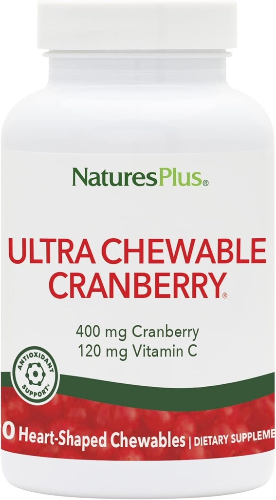 NaturesPlus Ultra Pureskeltava karpalo - 90 Love Marjat Tabletit, pakkaus 2 - Edistää virtsateiden terveys - ei-GMO, Gluteeniton - 90 Tarjoukset yhteensä