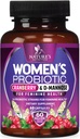 Probiotika för kvinnor 60 miljarder CFU - 16 stammar, Prebiotika & Cranberry, PH Balance, Digestive Health, Vaginal & Immune Support, Womens Probiotic för Gut Health, Shelf Stable - 60 kapslar