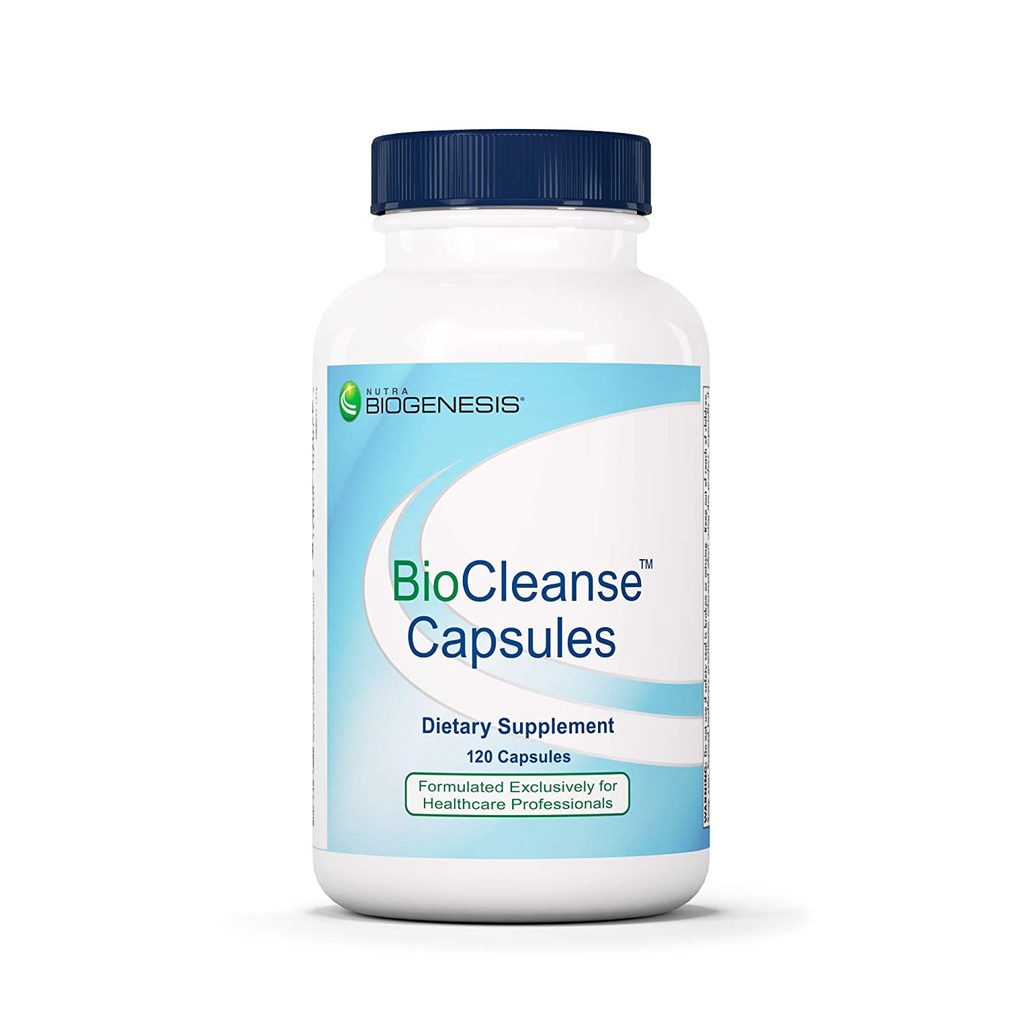 Nutra BioGenesis BioCleanse kapselit - Milk Thistle, N-asetyyli-L-Cysteine & MSM maksan tuki - 120 kapselia
