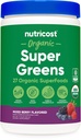 Nutricost Organic Super Greens Powder (30 portioner) Mixed Berry smak - Superfood Supplement Drink Mix