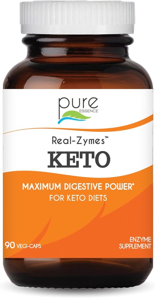 Real-ZymesTM KETO Ruoansulatuskanavan Entsyymit täydentää Probiootit parempaan ruokavalioon - Natural Support for Ruoansulatus, kaasu, vatsa, ripuli, Ummetus, IBS, jne. - 90 Caps