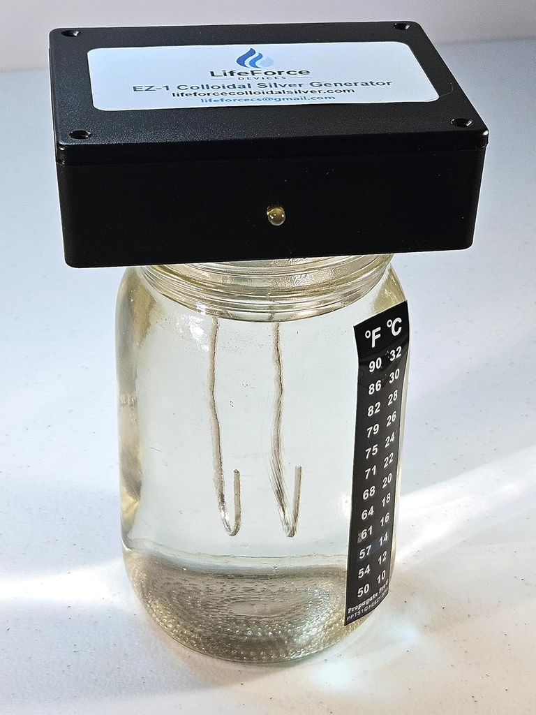 EZ-1 Deluxe Colloidal Generator Package (10 Gauge Silver Wires) - Gör 32 oz på 16 minuter
