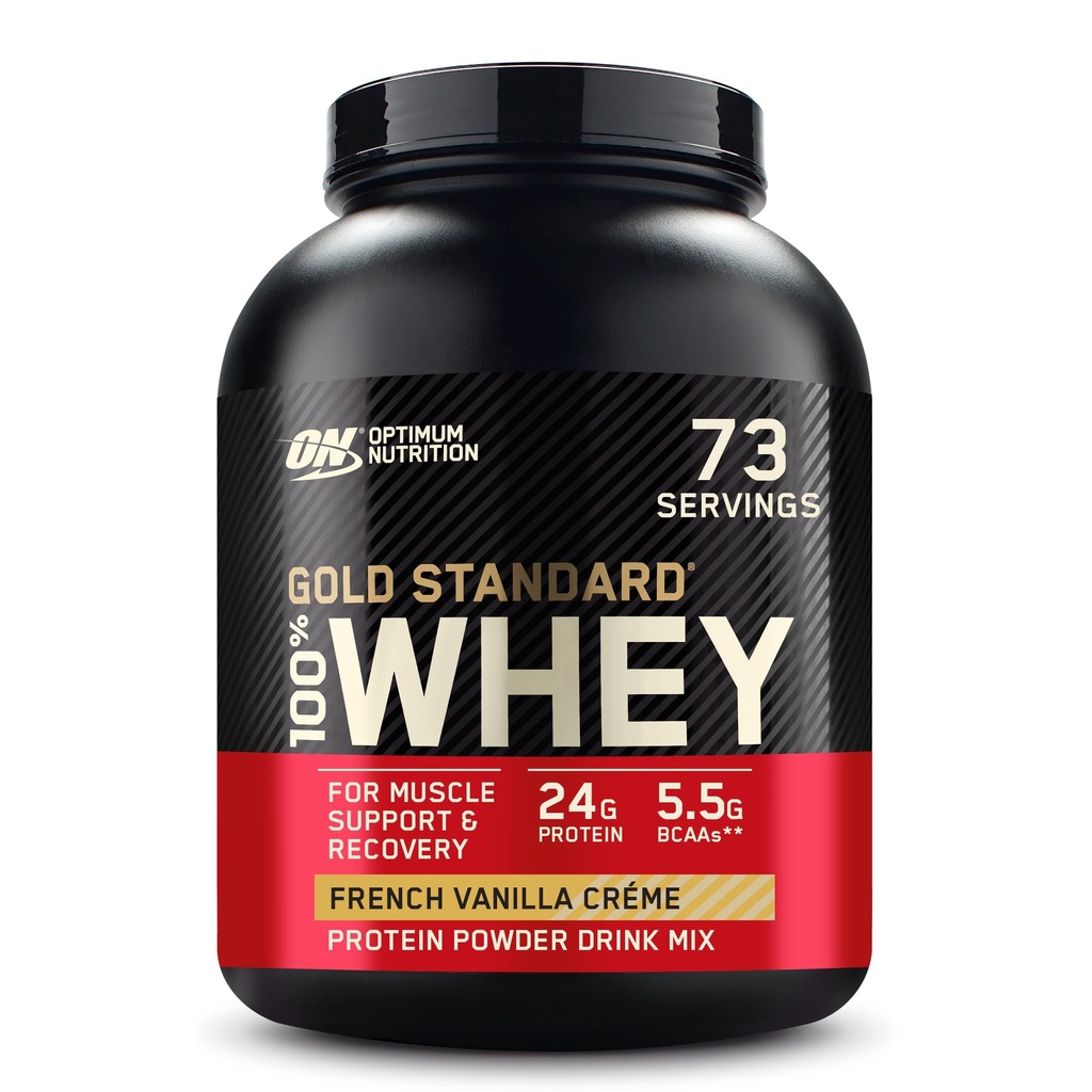 Optimum Nutrition Gold Standard 100% Whey Protein Powder, ranskalainen Vanilla Crème, 5 punta (Pakkaus May Vary)