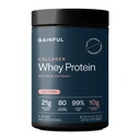 Gainful Collagen Whey Protein Powder, 21g Protein per Servering, Unflavored, stöder Muscle Recovery, Joint Health och Skin Hydration med Grass-Fed Collagen Peptides, Vitamin C, 14 Servings