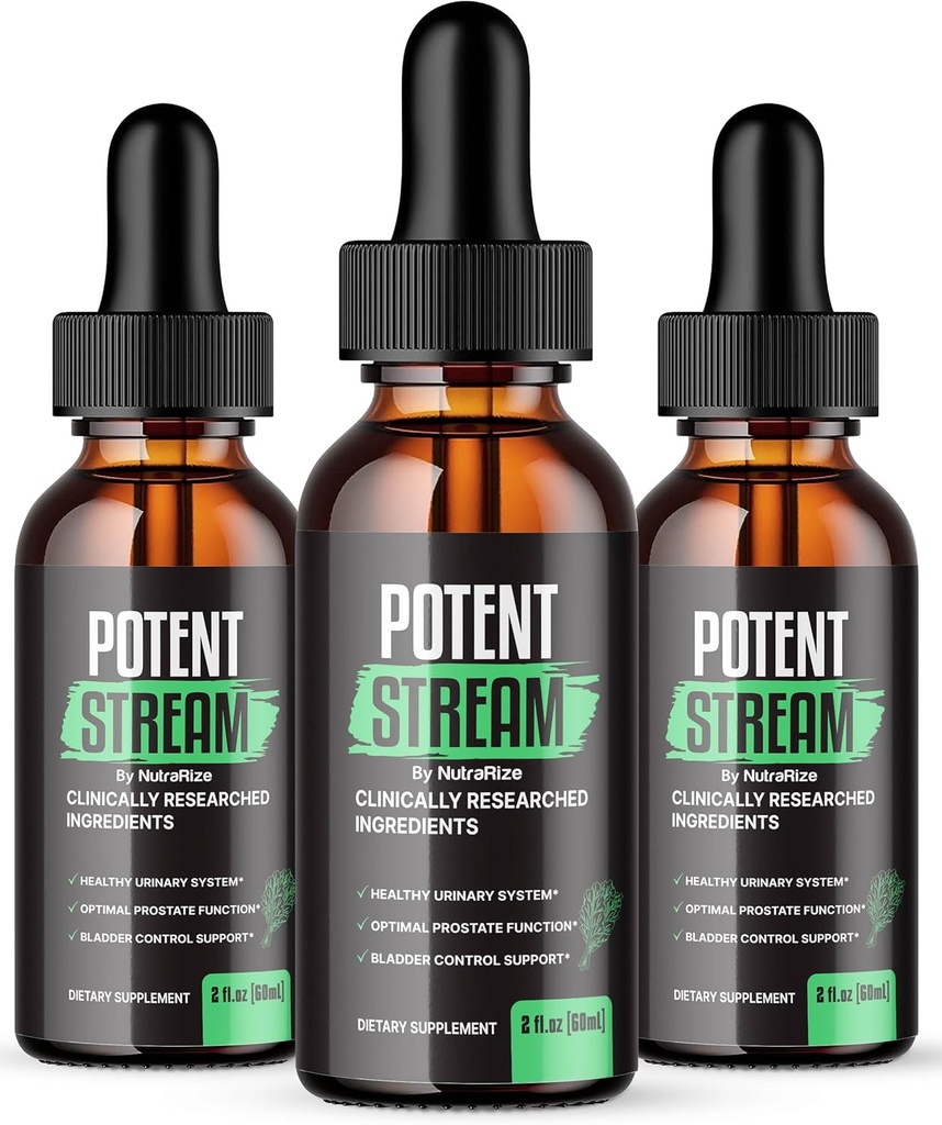 NutraRize (Pack of 3 Potent Stream Drops, Advanced Prostate Supplement - Naturligt stöd för Prostate Health, Maximal Styrka, Recensioner (90 portioner)