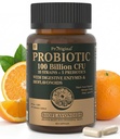 Probiotika med prebiotika för män och kvinnor - 35 stammar Probiotika 100 miljarder CFU för gut & Digestive Health, Vegan Acidophilus Probiotic Supplement, Non-GMO Raw Probiotic 60 kapslar