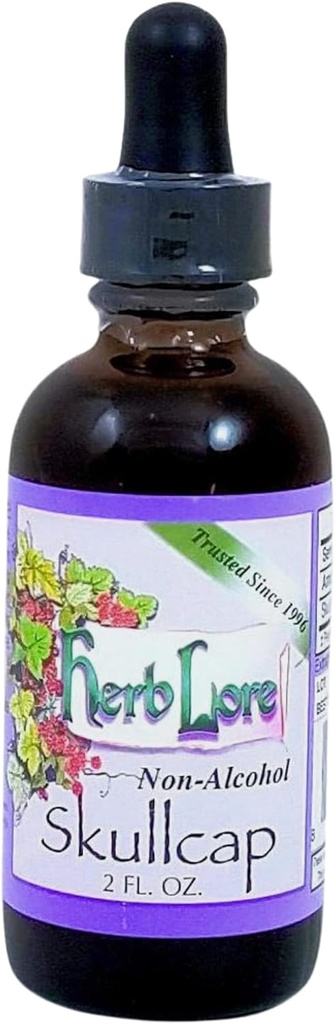 Herb Lore Skullcap Tincture - Liquid Natural kasviperäisten uniapu aikuisille ja lapsille (2 fl oz)