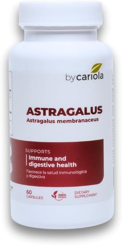 Astragalus juurikapseleita - Immuuni- ja digestiivinen tuki täydentää - Natural Formula, Boosts energia, parantaa digestio - Astragalus Membranaceus uute - 60 Count (30 Servings)