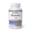 Stressi-relax Melatoniini 1 mg Natural Factors, Natural Sleep Aid, Palauttaa uni-Wake Cycle, 180 purutabletit (180 annosta), Piparminttu maku