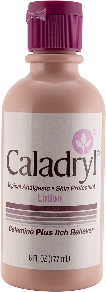 Caladryl Vaaleanpunainen Calamine ihonsuojain Plus kutina Relief, 6 Ounce Bottle (2 pakkausta(6.0 Ounce))