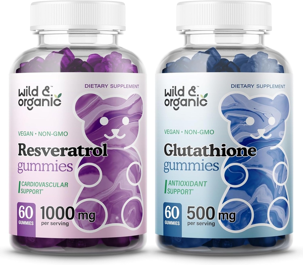Wild & Organic Resveratrol Gummies & L-Glutatione Gummies