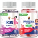 Magnesium Gummie 500 mg & Rauta Gummie aikuisille - Rauta vitamiinit C-vitamiini