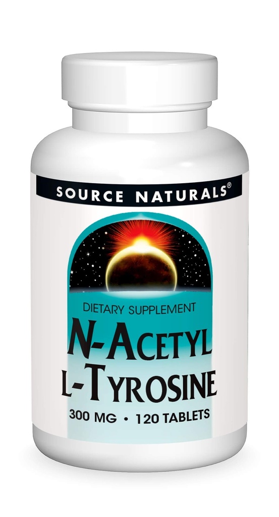 Source Naturals N-Asetyl L-tyrosiini Ravintolisä - 120 tablettia