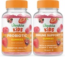 Elinkelpoinen Probiootti 2 Miljardia PMY Lapset + Immuunituki Lapset, Gummies Bundle - Suuri Maku, Vitamiini Supplement, Gluteeniton, GMO-vapaa, purukumi