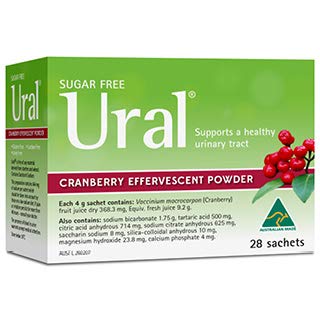 Ural Cranberry Effervescent Powder 4G * 28 pussia virtsan emätinkystiitti
