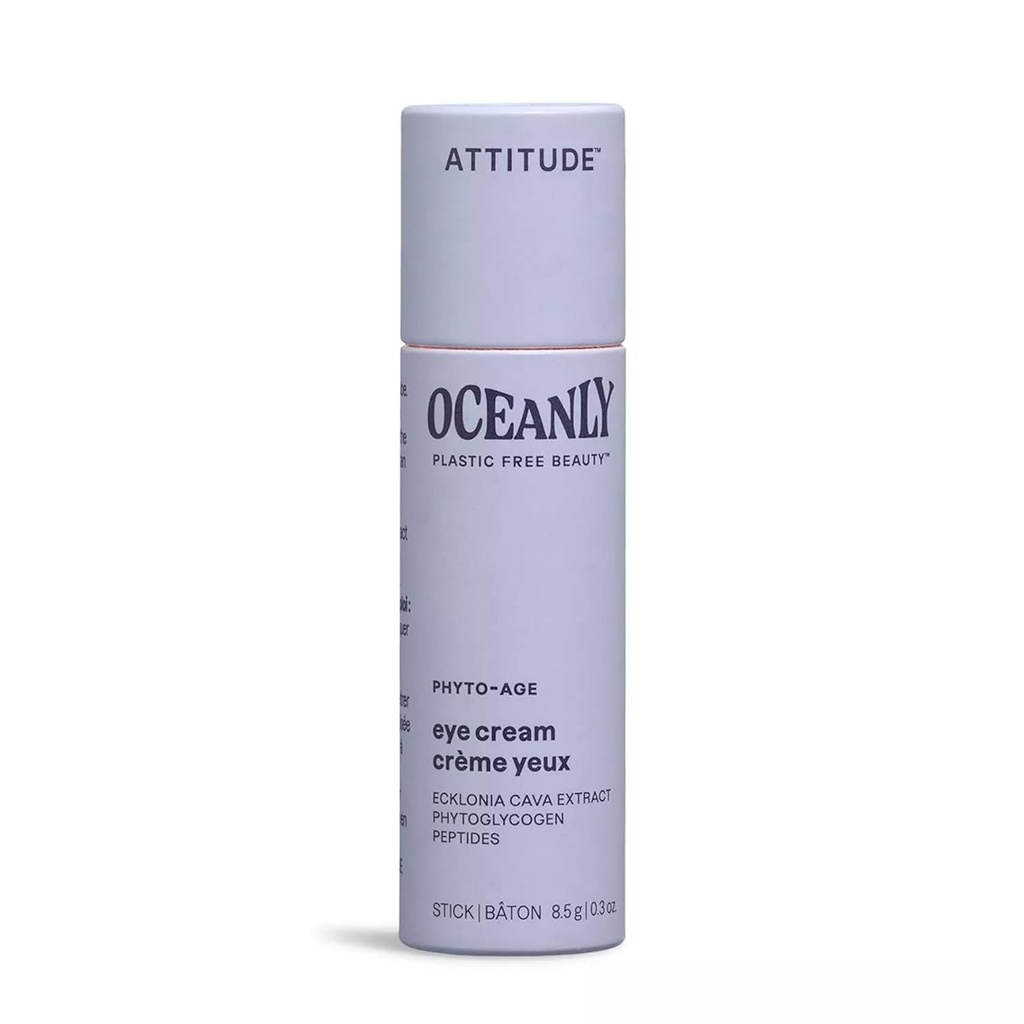 ATTITUDE Oceanly Eye Cream Stick, EWG Varmennettu, Muoviton, Kasvi- ja mineraalipohjaiset ainesosat, Vegaanit ja julmat kauneustuotteet, PHYTO AGE, Tuoksumaton, 0,3 Ounce