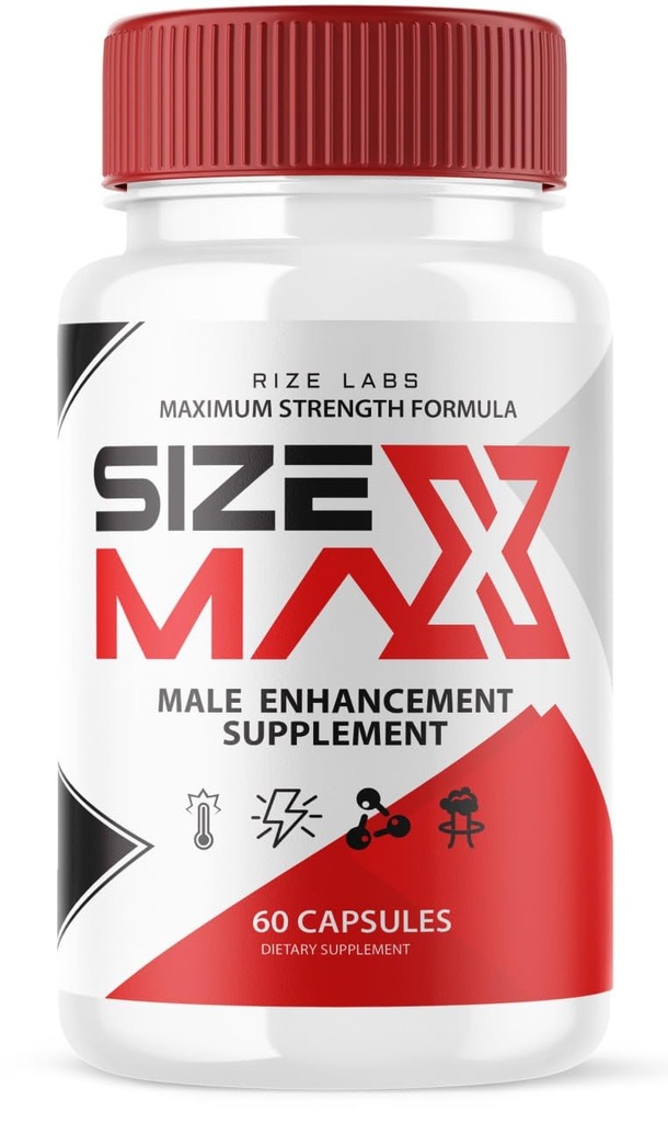 rize labs Men's size Max pillereitä, luonnollisia ja tehokkaita kapseleita, tukee kehon suorittaa pidempi ja parempi (60 kapselia)