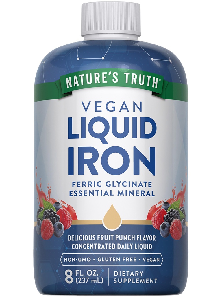 Nature's Truth Liquid Iron Drops Supplement 18mg 