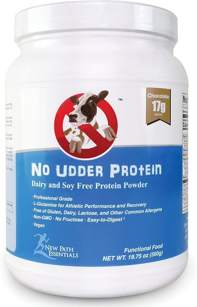 No Udder Protein | Vegan Protein Powder | Soy Free Protein Powder | Choklad | 17g Protein | 1lb