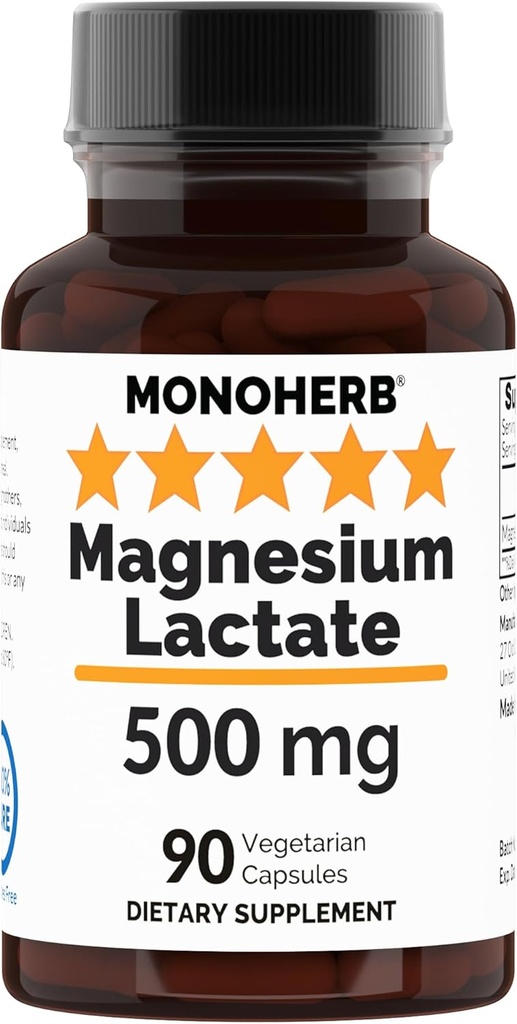 Magnesiumlaktaaatti 500 mg - 90 kasvissyöjän kapseli