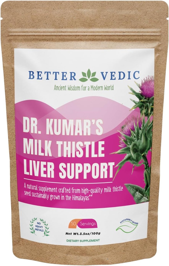 Milk Thistle Max - Maksa tuki - puhdas maito Thistle Powder - Silymarin, perinteinen Ayurveda kasviperäisten täydentää - Vegan, Solar kuivattu, ei säilöntäaineita - 3,53 oz - 50 tarjoilua
