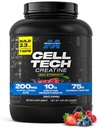 MuscleTech Creatine Monohydraatti Powder - Cell-Tech Creatine Powder Post Treout Recovery Drink, Lihas Building Creatine Supplement - Fruit Punch, 6 lbs (56 Serv) - Pakkaus May Vary