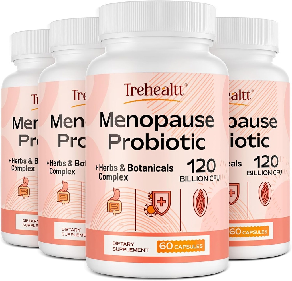 Vaihdevuodet täydentää naisille, 120 miljardia PMY Probiootti, 13-in-1 Yrtit & kasvitieteelliset Complex, Hormoni Menopause, Hot Flashs, Night Sweats, Mood Swings, Unihäiriöt, Vegan, 240 kapselia