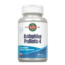 KAL Acidophilus ProBitic-4, 500 miljoonaa PMY, neljä probioottikantaa, probiootit naisille ja miehille, pakastekuivattu, L. acidophilus, L. bulgaricus, S. thermophilus, B. bifidum, 100 tarjoilua, 100 VegCaps