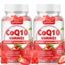 softbear CoQ10 Gummies 400 mg Coenzyme Q10 täydennysosa aikuisille, korkea absorptio coq10 Plus Omega-3, magnesium, B3-vitamiini & sinkki solulle energia & antioksidantti, mansikka maku 120