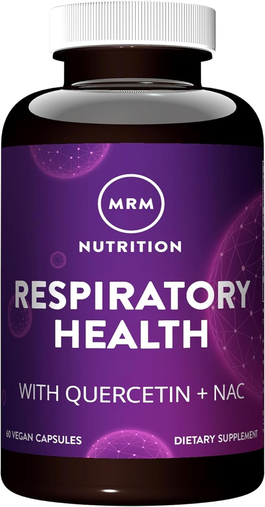 MRM andningshälsa | med Quercetin + NAC | Stöder Liver & Mitochondrial hälsa | Vegan + Non-GMO + Gluten Free | 30 portioner
