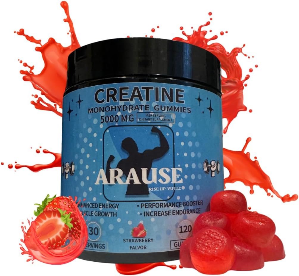 Kreatiini Monohydraatti Gummies, 5000 mg, ruokavalio täydentää, parantaa energiaa, suorituskyky Booster, lisätä kestävyyttä, lihasten kasvua