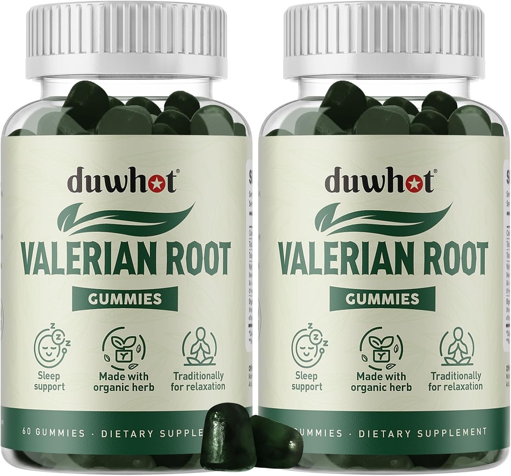 Root Gummy, Organic Root for Sleep & Stress Relief, paranneltu kamomilla kukka aikuisille, Lasten-Ystävällinen, Apple Flavor, 120 Counts