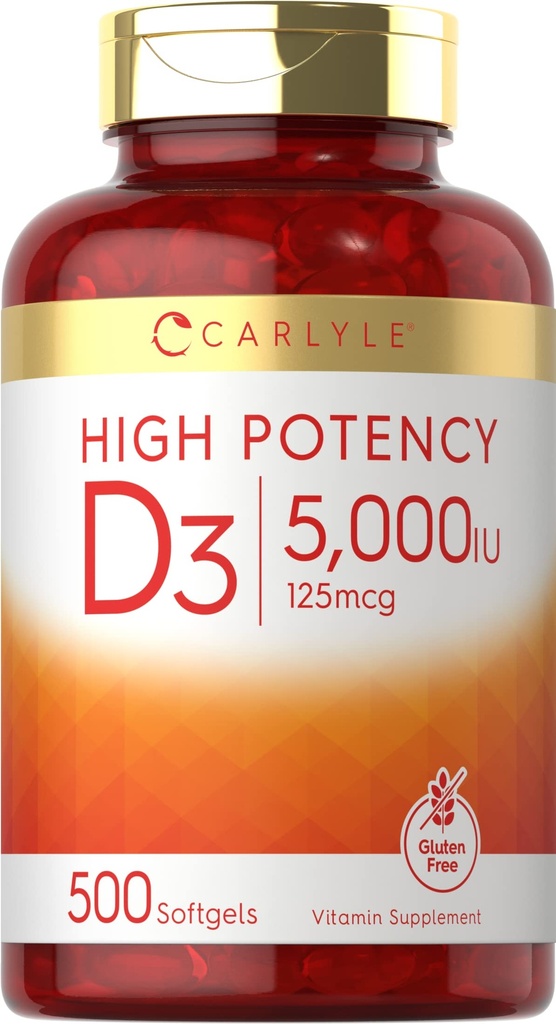 Carlyle-vitamiini D3 5000 IU Softgels 