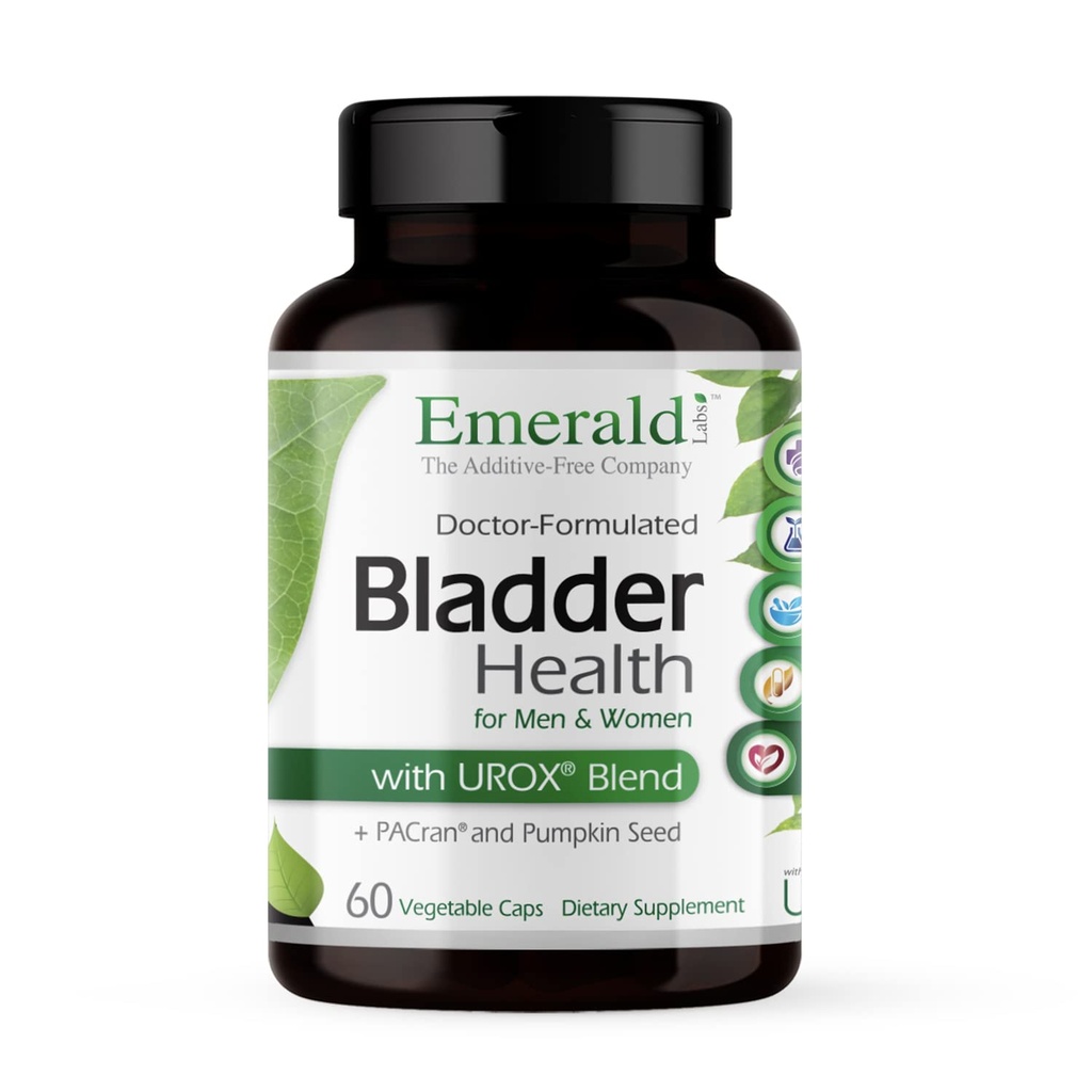 EMERALD LABS Bladder Health - Cranberry Extract Supplement med Pumpkin Seed Extract & Horsetail - Erbjuder Urinary Tract Support * - 60 Vegetable Capsules (30-dagars leverans)