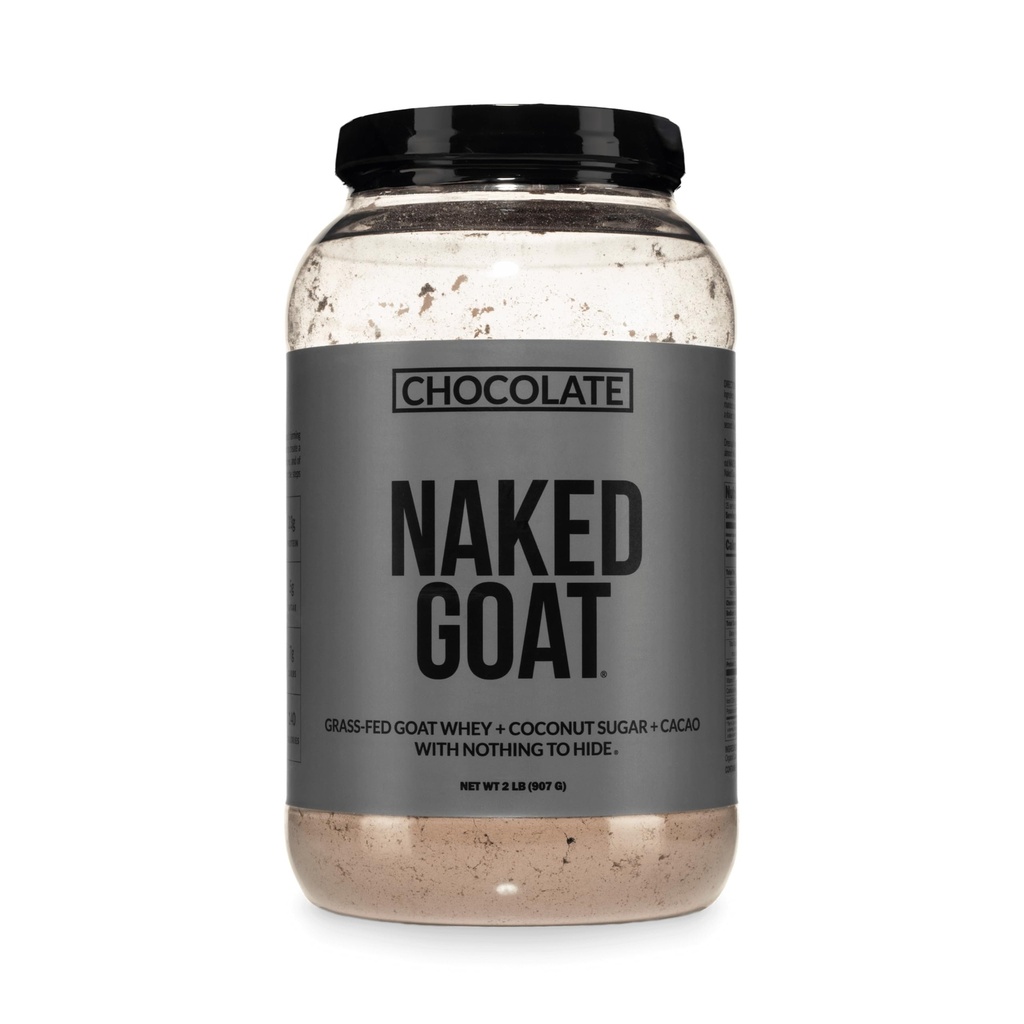 NAKED Goat Chocolate Protein Powder - Pasture Fed Goat Whey Protein Powder from Small-Herd Dairies - Vain 3 Ainesosat - GMO vapaa, soijaton - Kaikki luonnolliset - 23 Grams of Protein - 25 Tarjoilut
