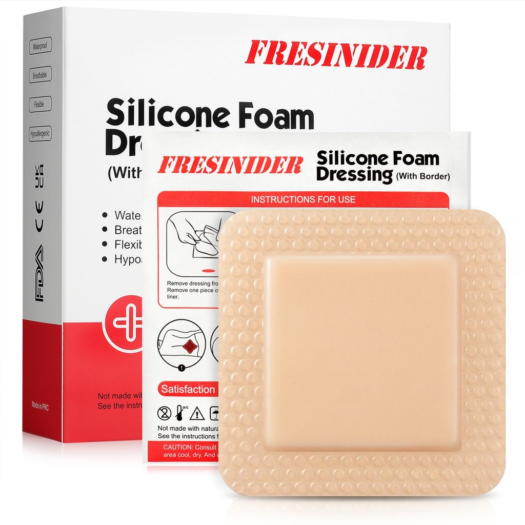 FRESINIDER Silikoni Vaahto pukeutuminen Adhesive Border ... Haava pukeutuminen Bandage... Silikoni Vaahtotyyny...