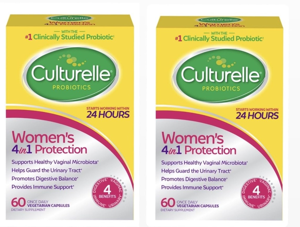 Culturelle Women's Healthy Balance Daily Probiotics for Women - Stöder Digestive, Vaginal och Immune Health, Occasional Diarrhea, Gas & Bloating - Non-GMO 60ct (2-Pack) (2)
