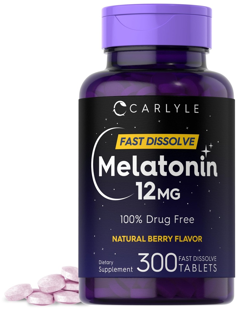 Carlyle Melatoniini 12 mg Nopea liuotus 300 tablettia ...