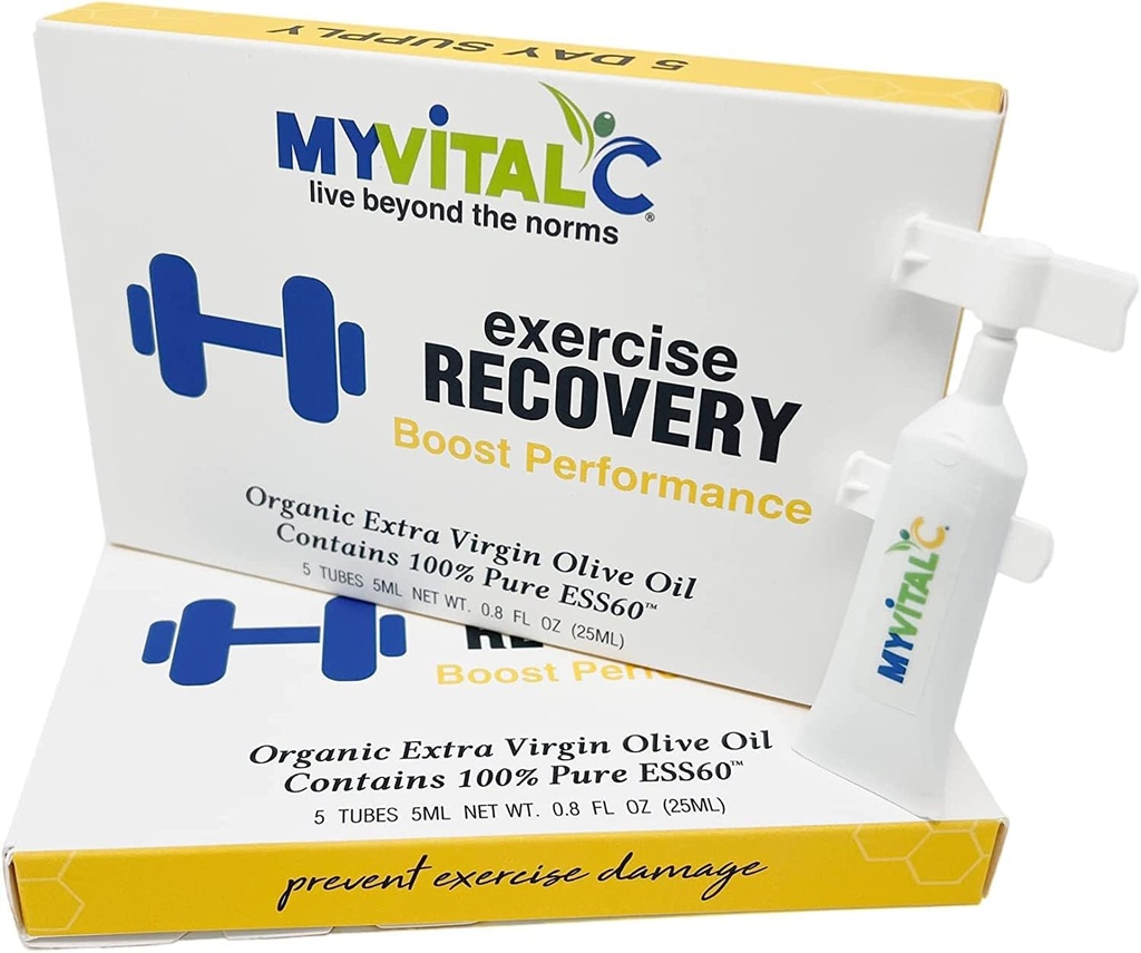 Harjoitus Recovery Supplement - Pure ESS60 Organic Extra Virgin Olive Oil for Pre/Post harjoitus Recovery- pakkaus 30 Putket - 5 ML Each