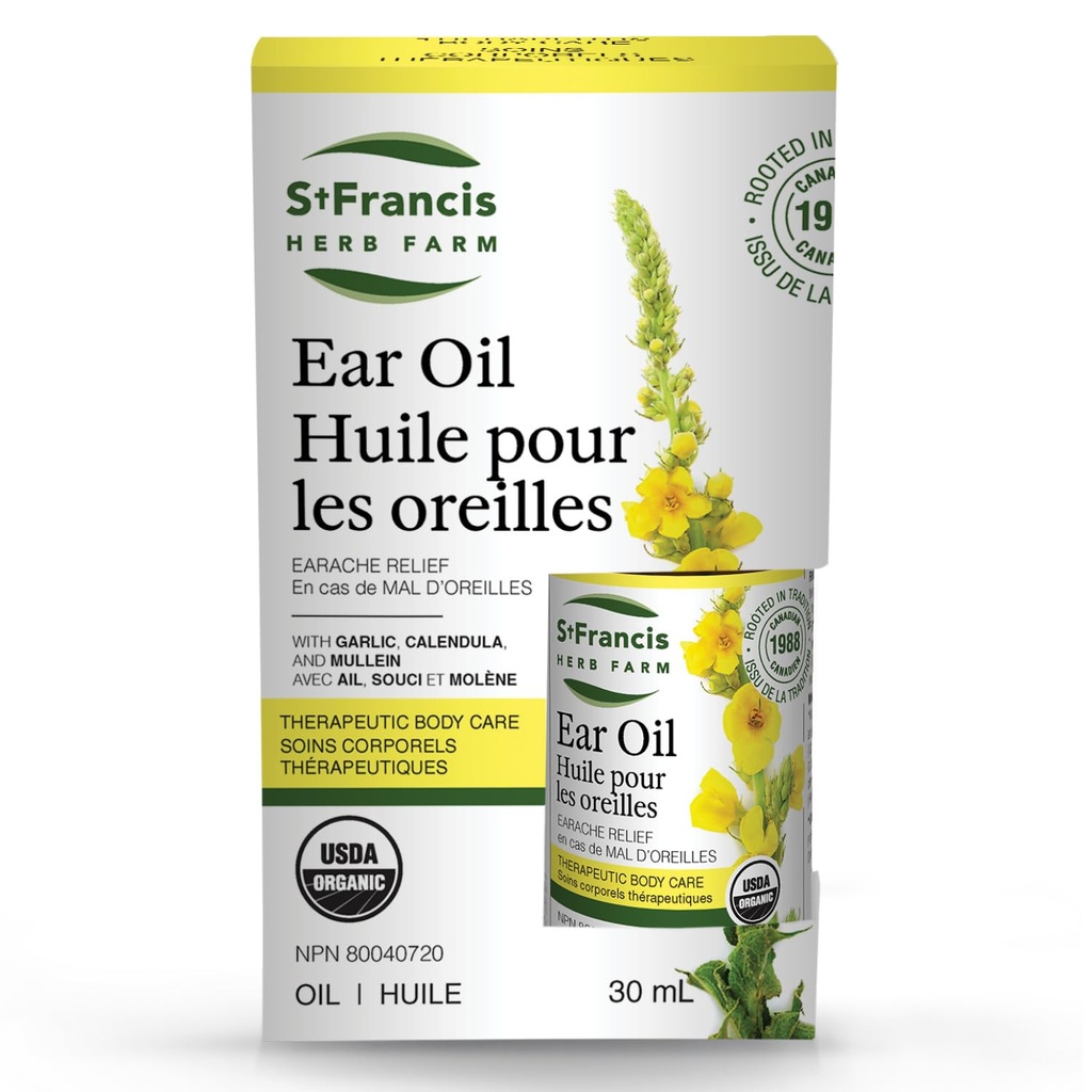ST FRANCIS HERB FARM Orgaaninen korvaöljy, 30 ML